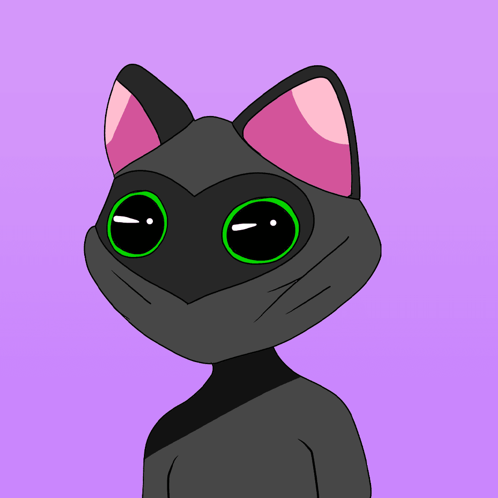 Ninja Cat Cute Black Cat NFT #6 - Crypto Ninjas Nft